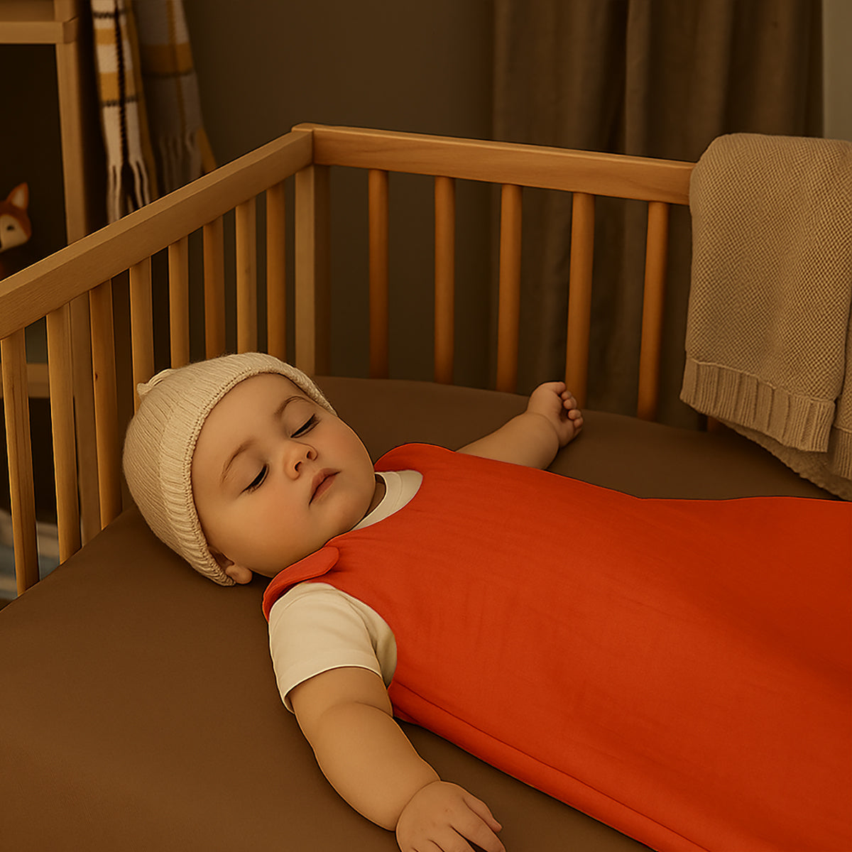 Organic Cotton Winter Sleeping Bag - Strawberry