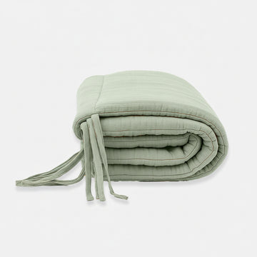 Organic Cotton Cot Bumper - Green