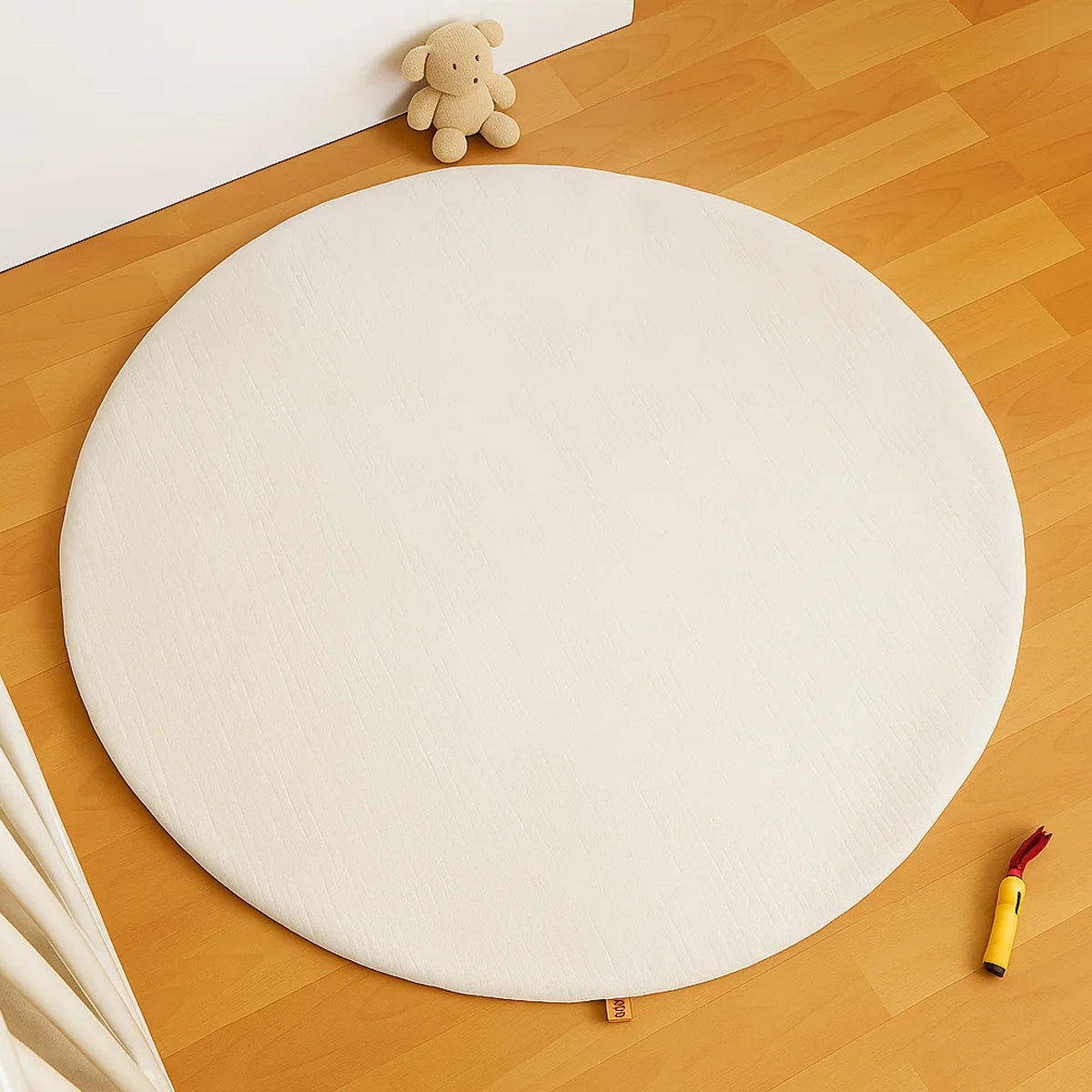 Organic Cotton Activity Mat Havane - White