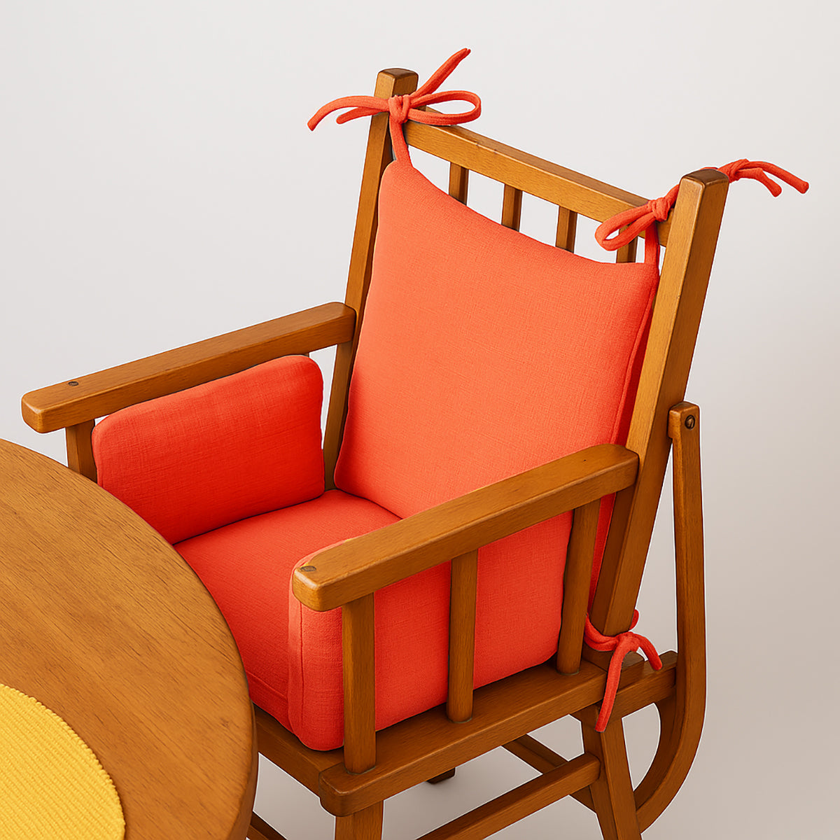 Cushion High Chair in Organic Cotton - Strawberry