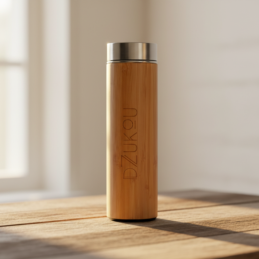 Elephant Falls – Bamboo and Stainless Steel Thermos Bottle 480 ml