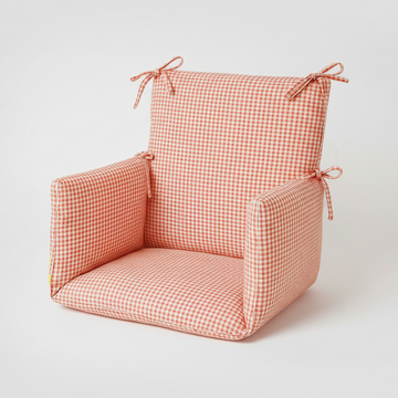 Cushion High Chair in Organic Cotton - Vichy