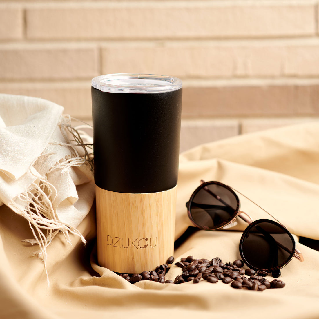Inca Trail - Bamboo and Stainless Steel Coffee Tumbler (black)