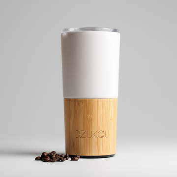 Inca Trail - Bamboo and Stainless Steel Coffee Tumbler (white)
