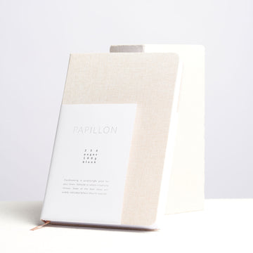 Linen Hardcover Notebook - Beige