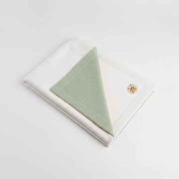 Organic Cotton Fleece Blanket -  Green