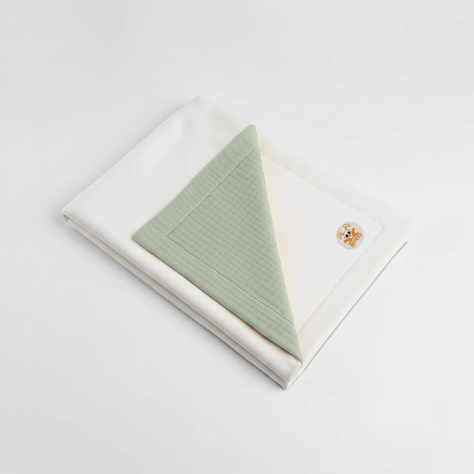 Organic Cotton Fleece Blanket -  Green
