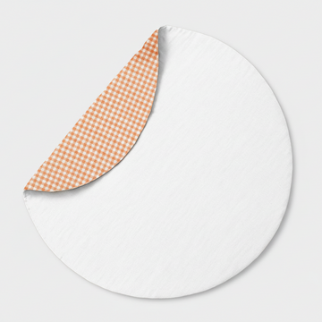 Organic Cotton Activity Mat Havane - White