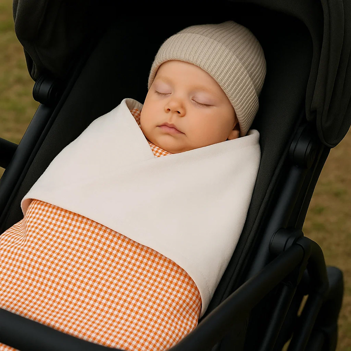 Organic Cotton Fleece Blanket -  Vichy