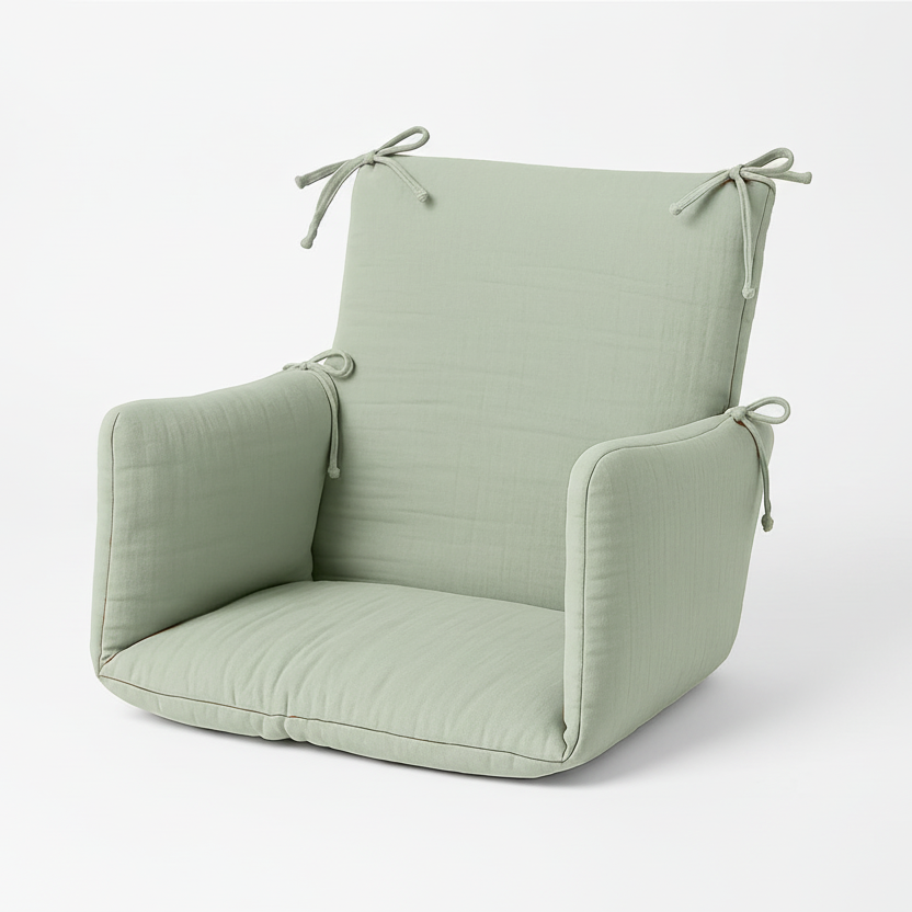 Cushion High Chair in Organic Cotton - Green