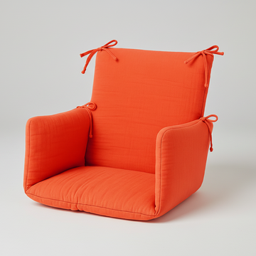 Cushion High Chair in Organic Cotton - Strawberry