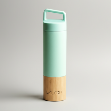 Saint Elias - Bamboo and Stainless Steel Thermos Bottle green