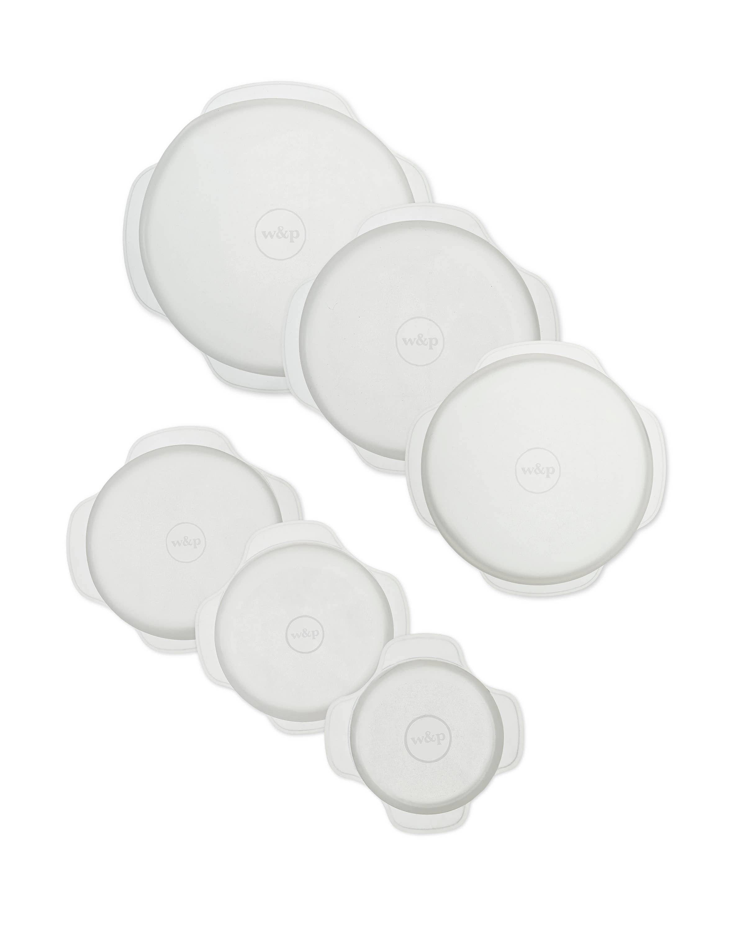 Coperchi elastici in silicone riutilizzabili - set da 6 