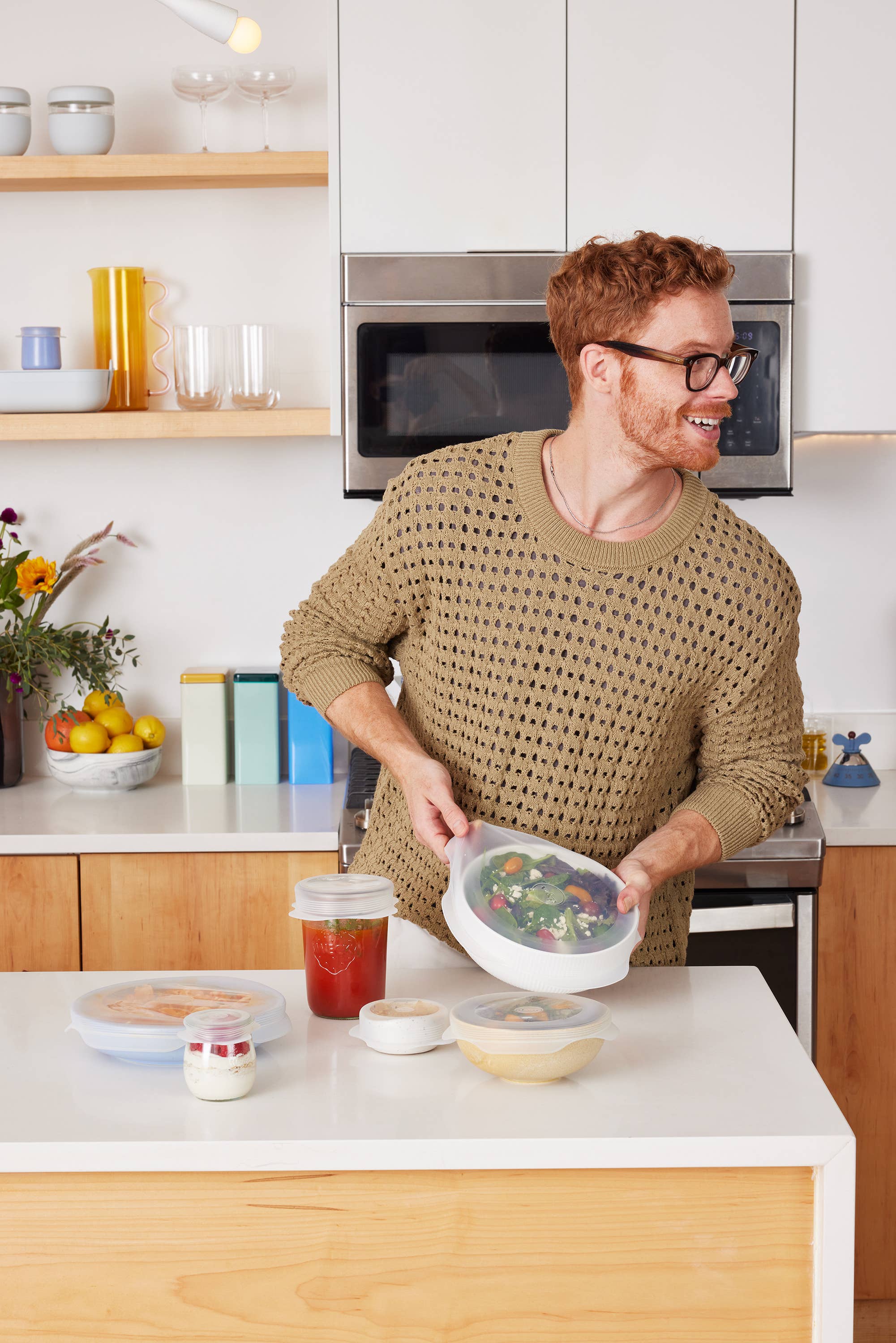 Coperchi elastici in silicone riutilizzabili - set da 6 